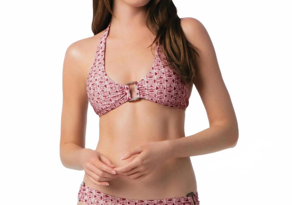 NEW HELEN JON tortoise halter bikini top in links